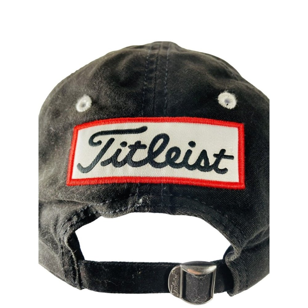 Titleist FJ Pro V1 Logo Golf Baseball Cap Hat Adjustable Black White Embroidered - Picture 3 of 12
